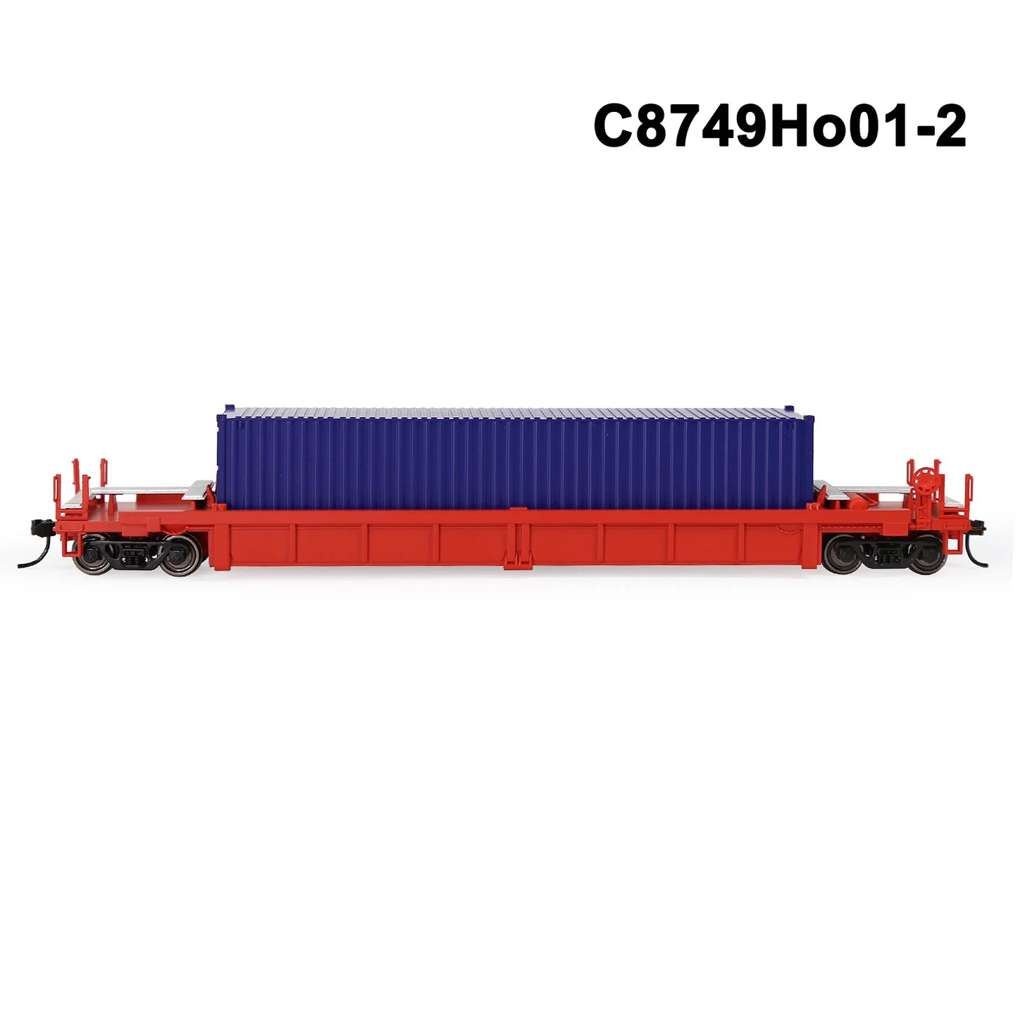 Evemodel 1 Set HO Scale 1:87 Well Car with Container Model Railway Wagons Model Train Freight Car C8749