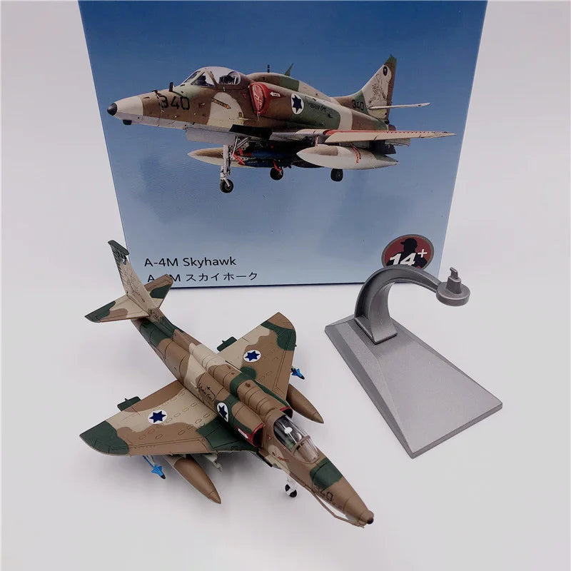 Aircraft Model Diecast Metal 1:72 Israeli Air Force A4 Skyhawk Strike Military fighter Model Plane