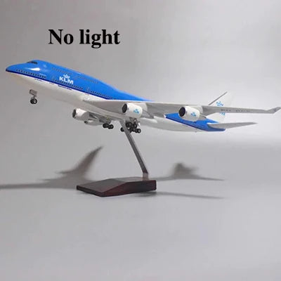 1:160 Scale KLM Boeing b747 Plane Model Airplane Model KLM Royal Dutch Aircraft Model Diecast Resin Planes With Light