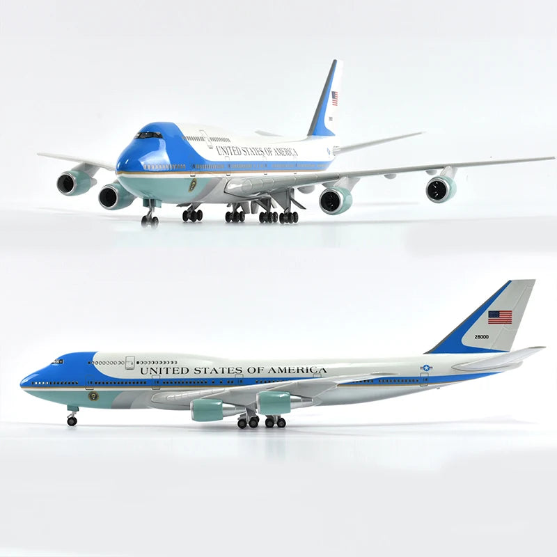 46cm UNITED STATES OF AMERICA Air Force One Boeing 747 Plane Model Airplane Model Aircraft Model 1/160 Scale Diecast