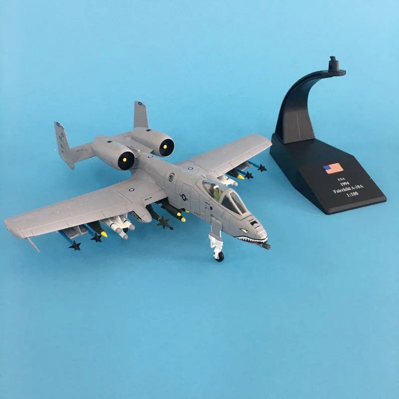 1/100 Scale Diecast Metal A10 Fighter Fairchild Republic A-10 Thunderbolt II