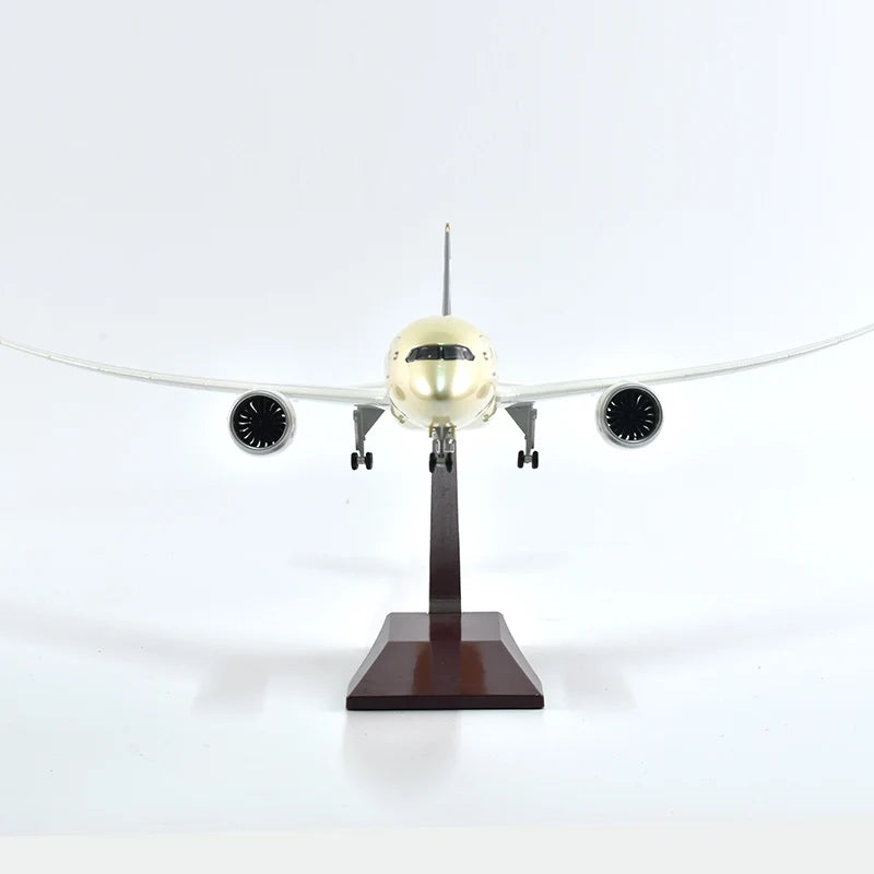 43cm Resin Diecast 1:144 Scale Etihad Boeing 787 Plane Model Airplane Model Aircraft with Light & Wheel Planes