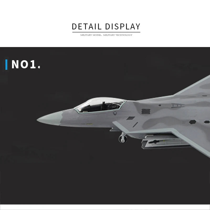 Aircraft model 1/72 Scale Alloy Fighter F-22 US Air Force Aircraft F22 Raptor Model Planes