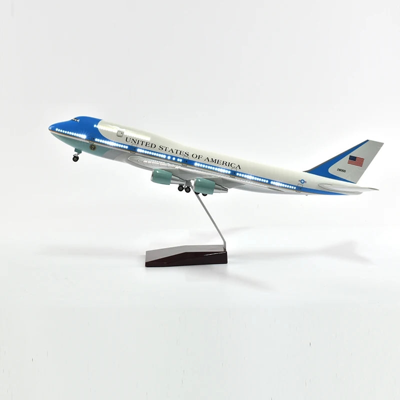 46cm UNITED STATES OF AMERICA Air Force One Boeing 747 Plane Model Airplane Model Aircraft Model 1/160 Scale Diecast