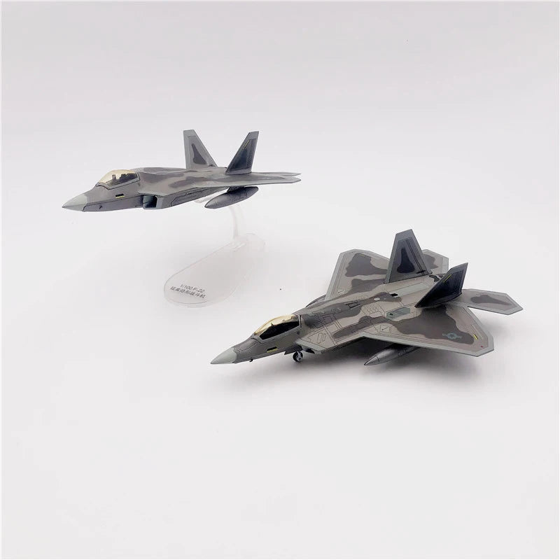 US Army F22 Raptor Stealth Fighter F-22 Military Aircraft Model 1/100 Scale Alloy