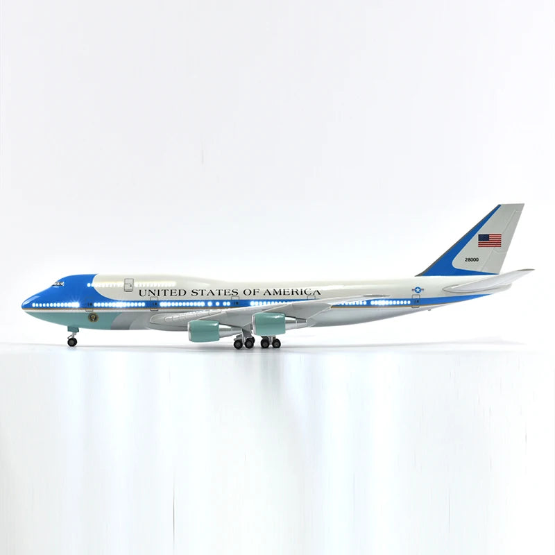 46cm UNITED STATES OF AMERICA Air Force One Boeing 747 Plane Model Airplane Model Aircraft Model 1/160 Scale Diecast