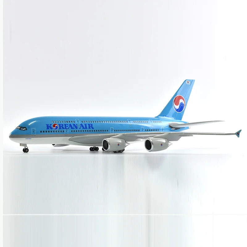 47cm Korean Air Boeing b747 Plane Model Airplane Model Aircraft Resin Diecast 1:160 Scale with Light & Wheel Planes