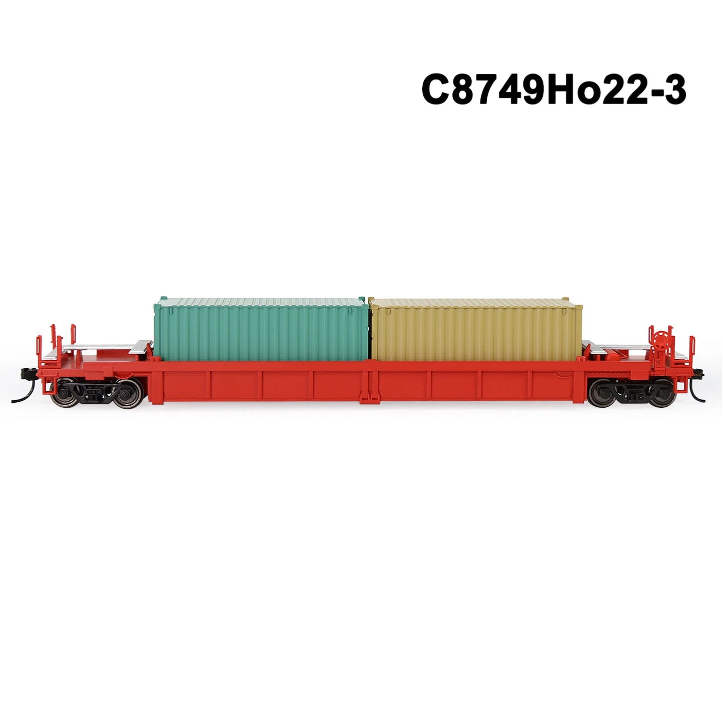 Evemodel 1 Set HO Scale 1:87 Well Car with Container Model Railway Wagons Model Train Freight Car C8749