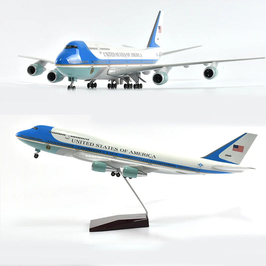 46cm UNITED STATES OF AMERICA Air Force One Boeing 747 Plane Model Airplane Model Aircraft Model 1/160 Scale Diecast