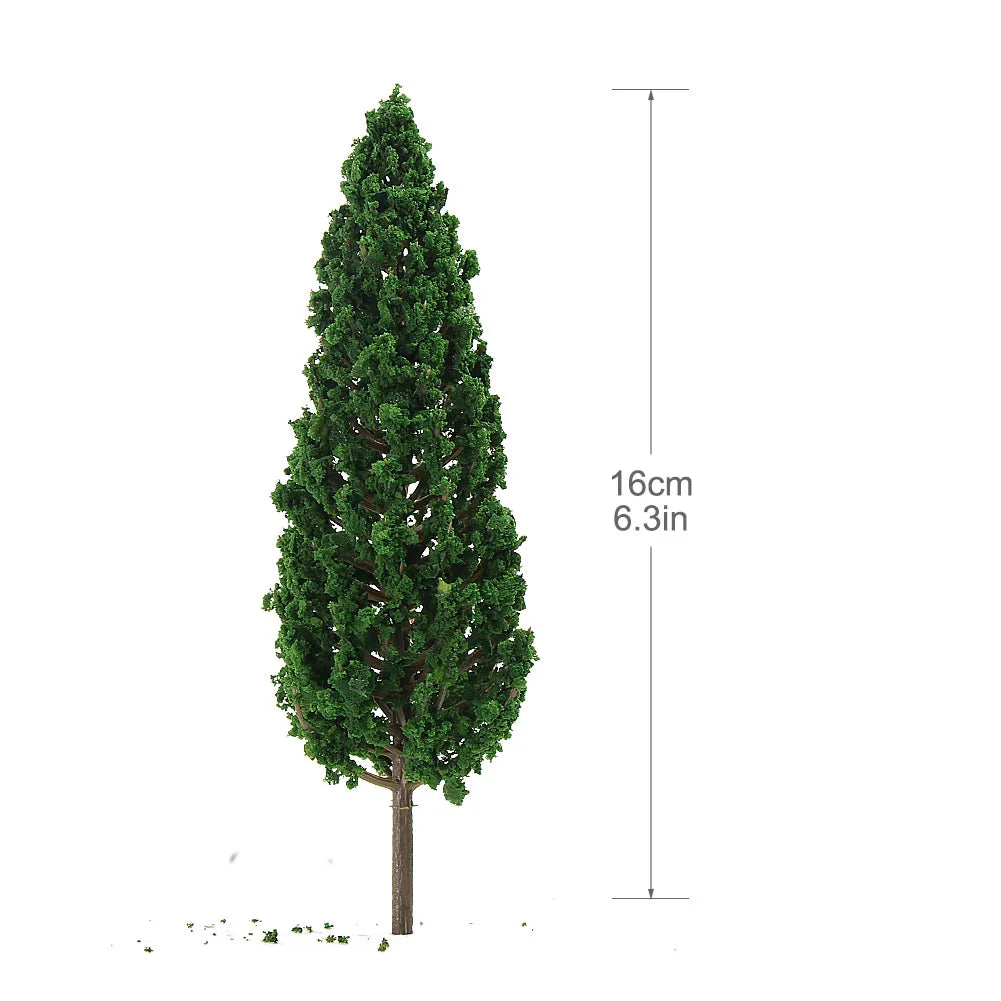 Evemodel 10pcs Model Pine Trees 1:25 Green For O G Scale Railway Layout 16cm S16060