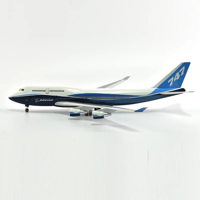 46cm Original Boeing 747 Plane Model Airplane Model Aircraft Model 1/160 Scale Diecast Resin Airplanes Planes W Light