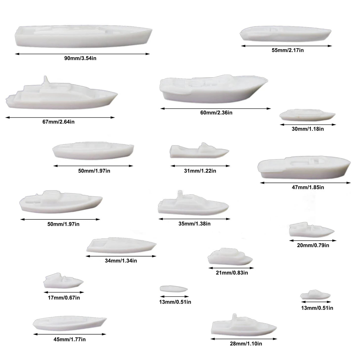 32pcs O OO HO N Z Scale Resin Model Boats Ships Yacht Craft Miniature Railway Layout Scenery DS01