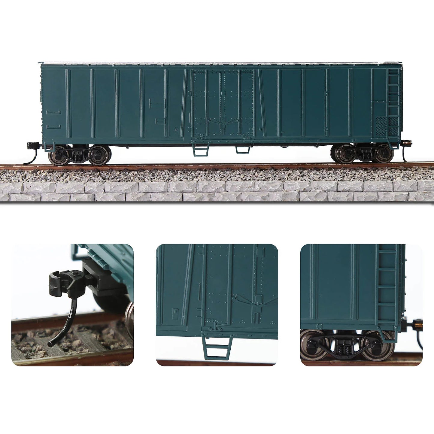 Evemodel Train HO Scale 1:87 50' Steel Reefer Car Rolling Stock C8750