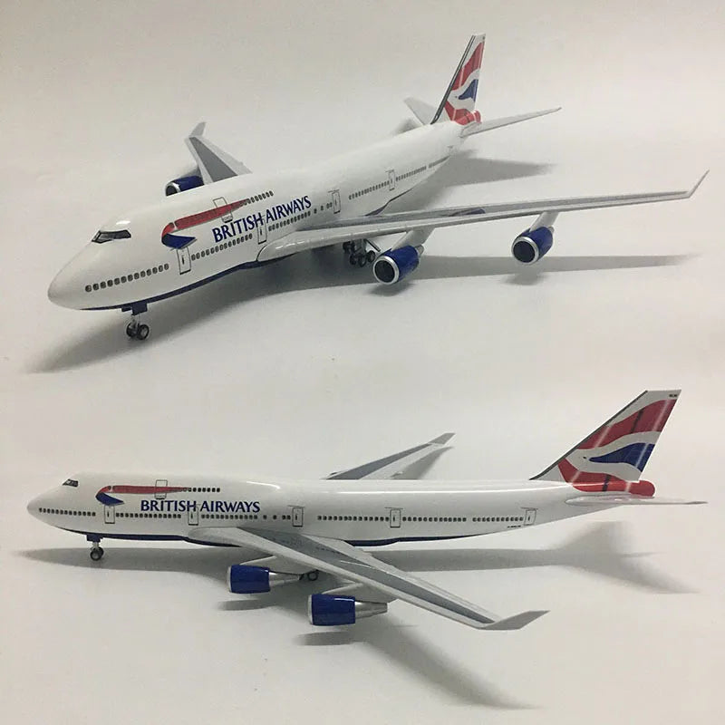 46cm British Airways Airbus a380 Plane Model Airplane Model Aircraft Resin Diecast 1:160 Scale with Light & Wheel