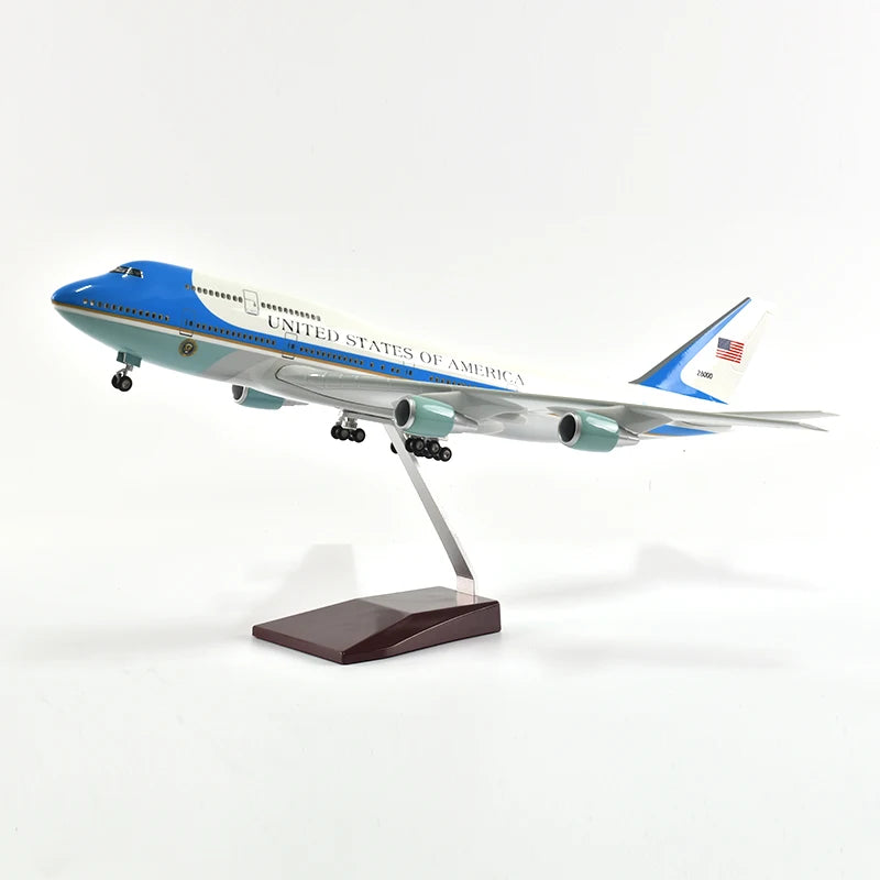 46cm UNITED STATES OF AMERICA Air Force One Boeing 747 Plane Model Airplane Model Aircraft Model 1/160 Scale Diecast