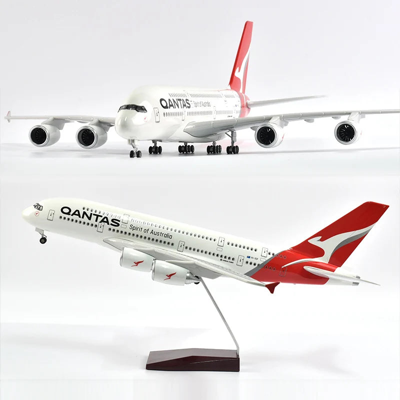 46cm QANTAS Air bus A380 Plane Model Airplane Model Aircraft Model 1/160 Scale Diecast Resin Airplanes Planes