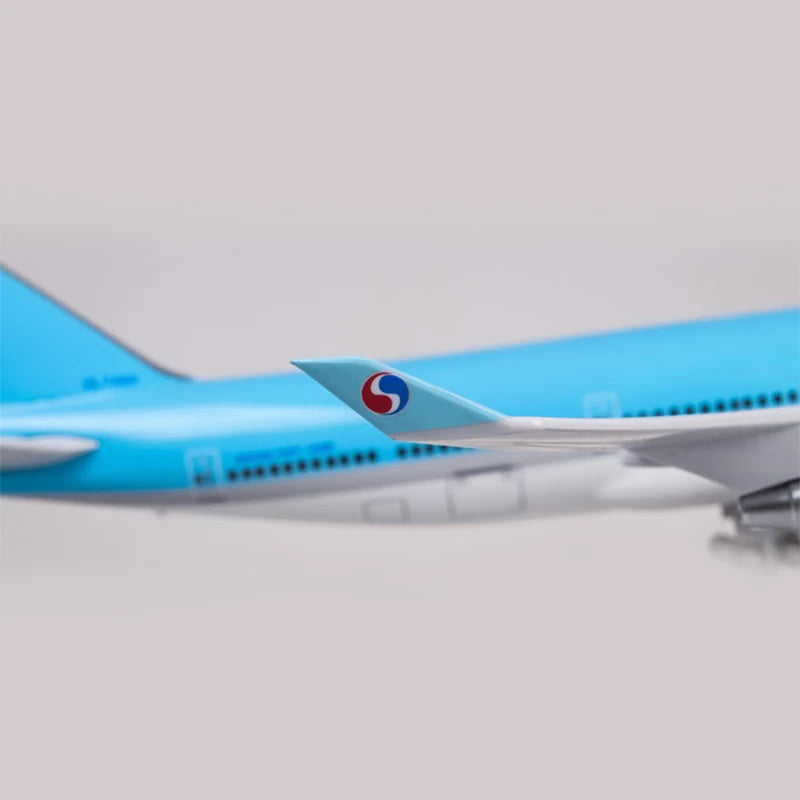 47cm Korean Air Boeing b747 Plane Model Airplane Model Aircraft Resin Diecast 1:160 Scale with Light & Wheel Planes