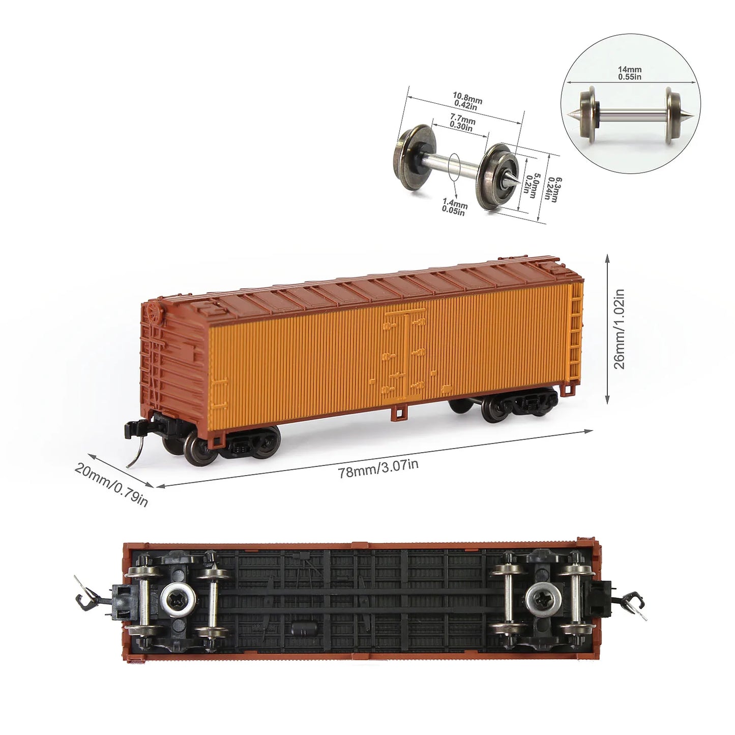 Evemodel Model Railway N Scale 1:160 40' Woodside Reefer 40ft Boxcar Rolling Stock Freight Car C15016