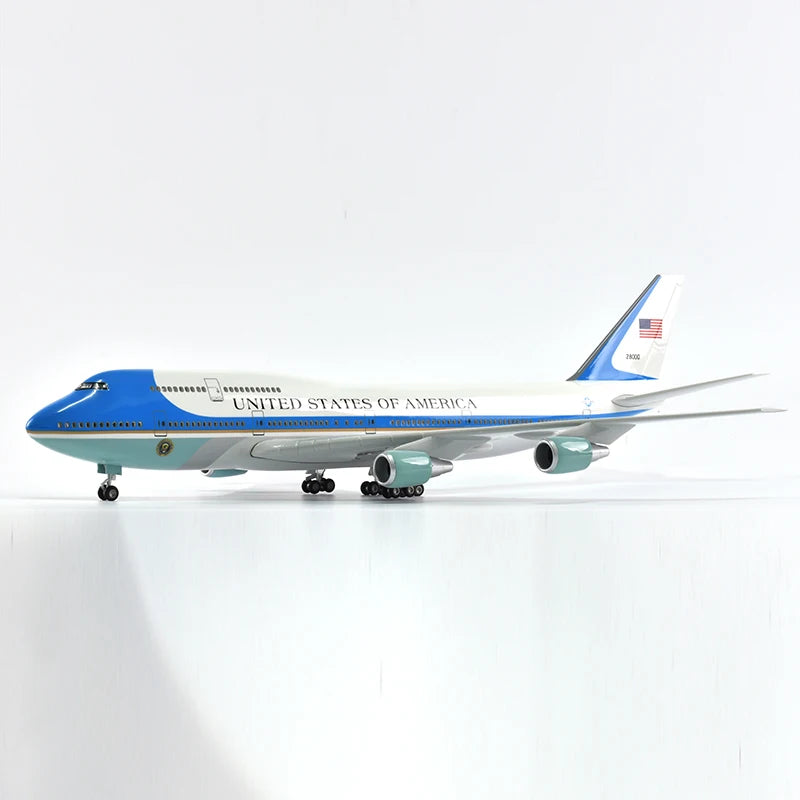 46cm UNITED STATES OF AMERICA Air Force One Boeing 747 Plane Model Airplane Model Aircraft Model 1/160 Scale Diecast