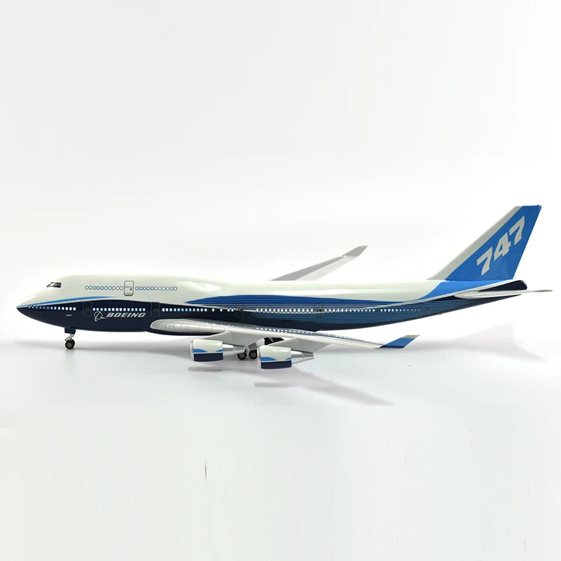 46cm Original Boeing 747 Plane Model Airplane Model Aircraft Model 1/160 Scale Diecast Resin Airplanes Planes W Light