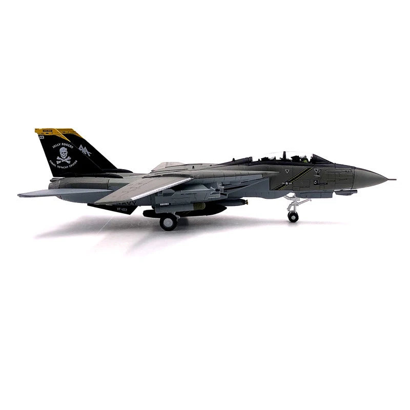 1/100 Scale Alloy Model Diecast  USA F-14 Tomcat Jolly Roger Squadron vf103 Boeing Military Missile bomber