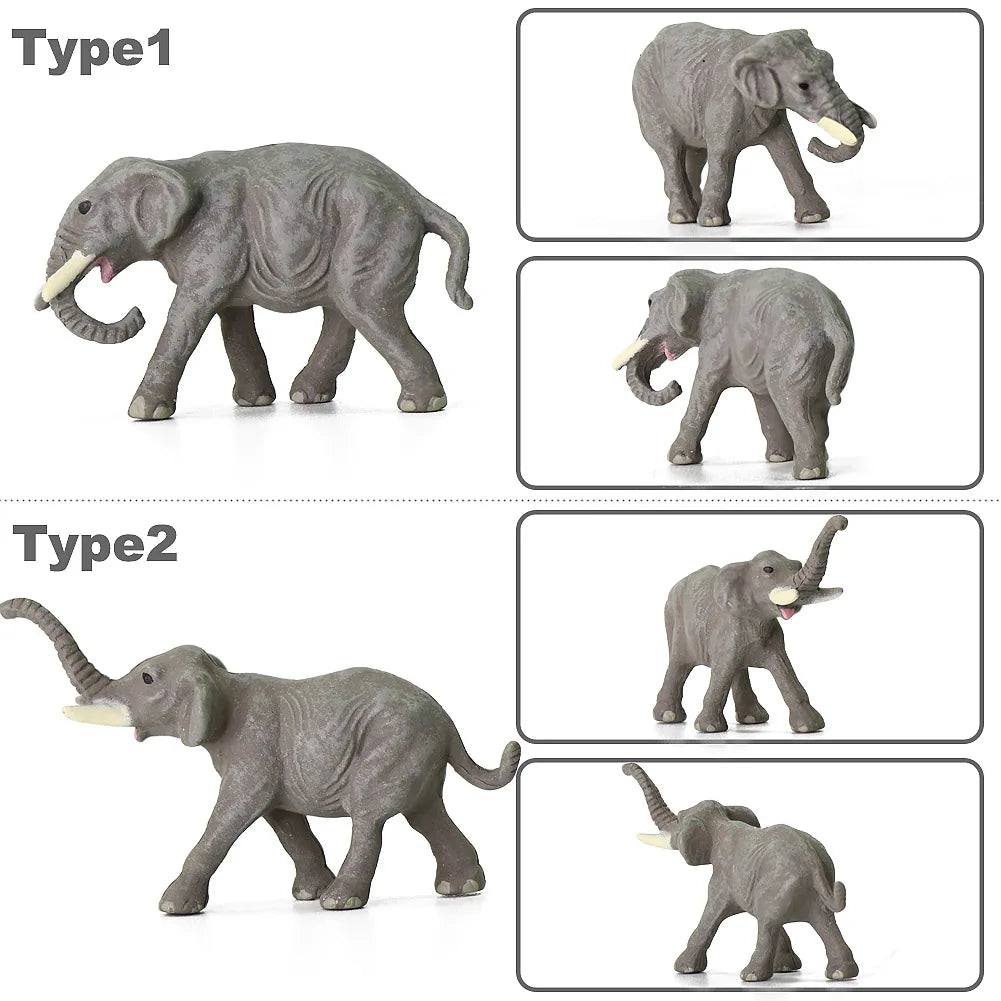 Evemodel AN15004 10pcs N Scale 1:160 Elephant PVC Well Painted Animals Model Railway