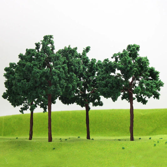 8pcs G Scale 1:25 Geep Green Model Trees Roadside Diorama 14cm Iron Wire Trunk D14070