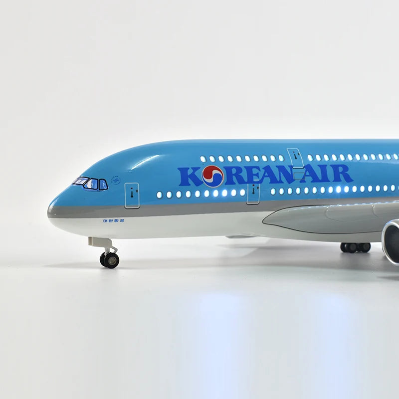 47cm Korean Air Boeing b747 Plane Model Airplane Model Aircraft Resin Diecast 1:160 Scale with Light & Wheel Planes