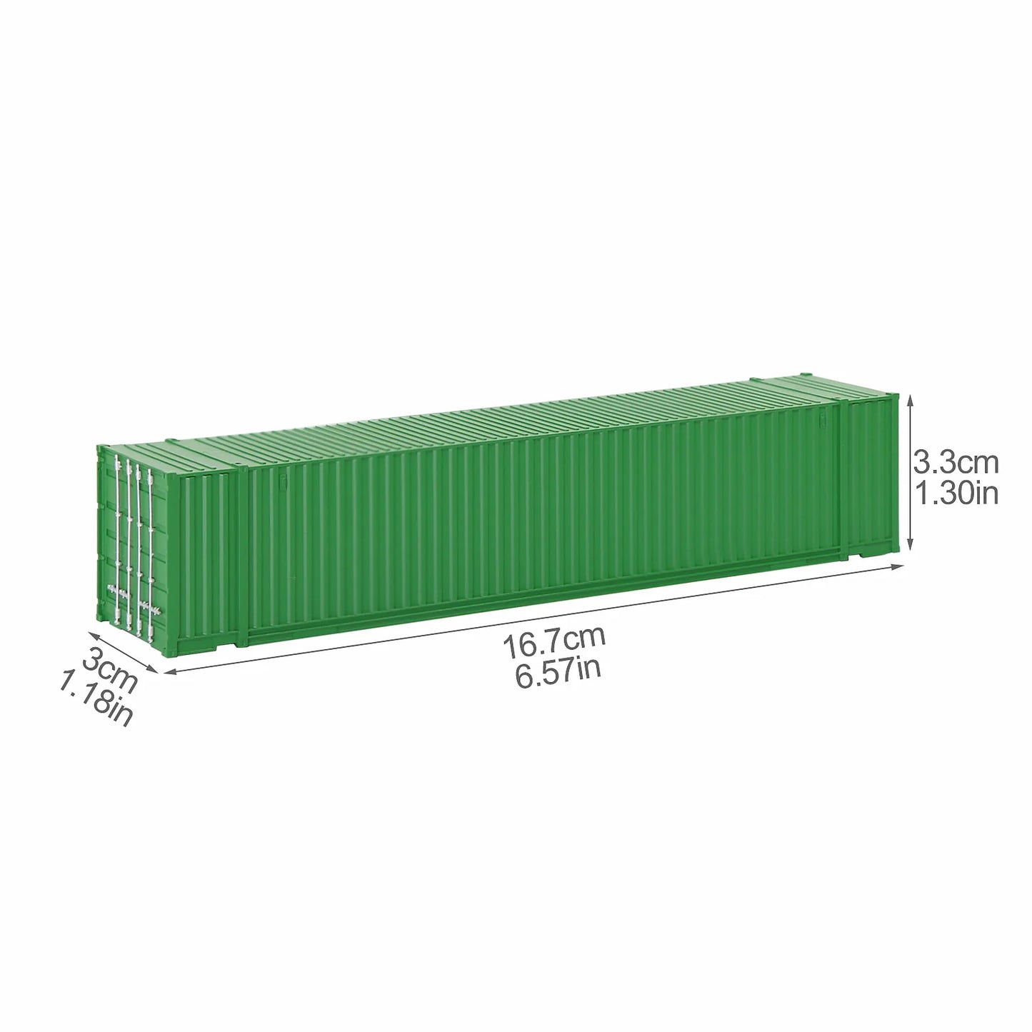 9pcs HO Scale 1:87 Blank 48' Shipping Containers 48ft Pure Color Ribbed Side Container Cargo Box C8748