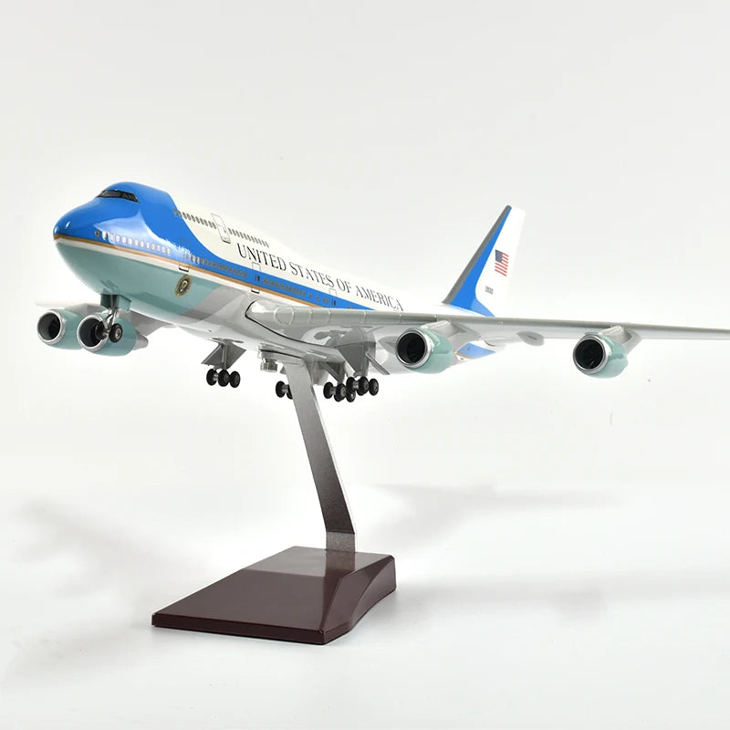 46cm UNITED STATES OF AMERICA Air Force One Boeing 747 Plane Model Airplane Model Aircraft Model 1/160 Scale Diecast