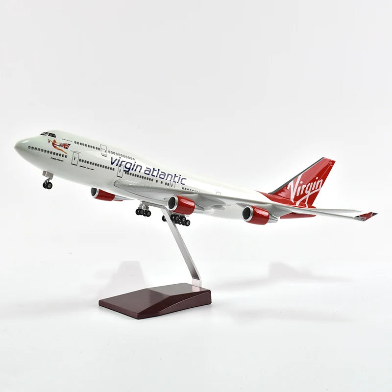 46cm Virgin atlantic Boeing 747 Plane Model Airplane Model Aircraft Model 1/160 Scale Diecast Resin Airplanes Planes