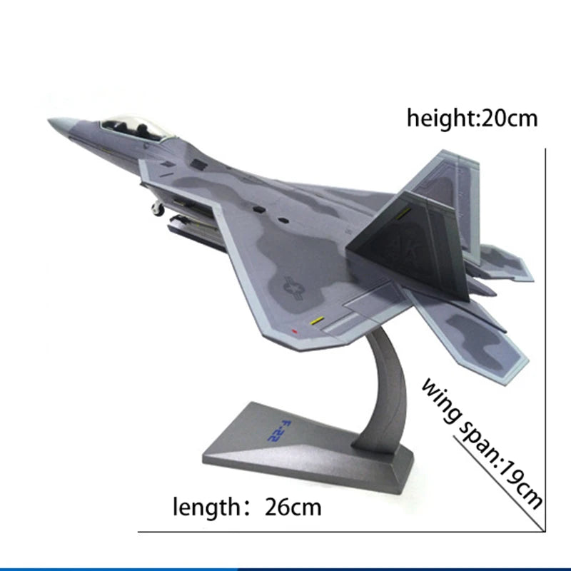 Aircraft model 1/72 Scale Alloy Fighter F-22 US Air Force Aircraft F22 Raptor Model Planes