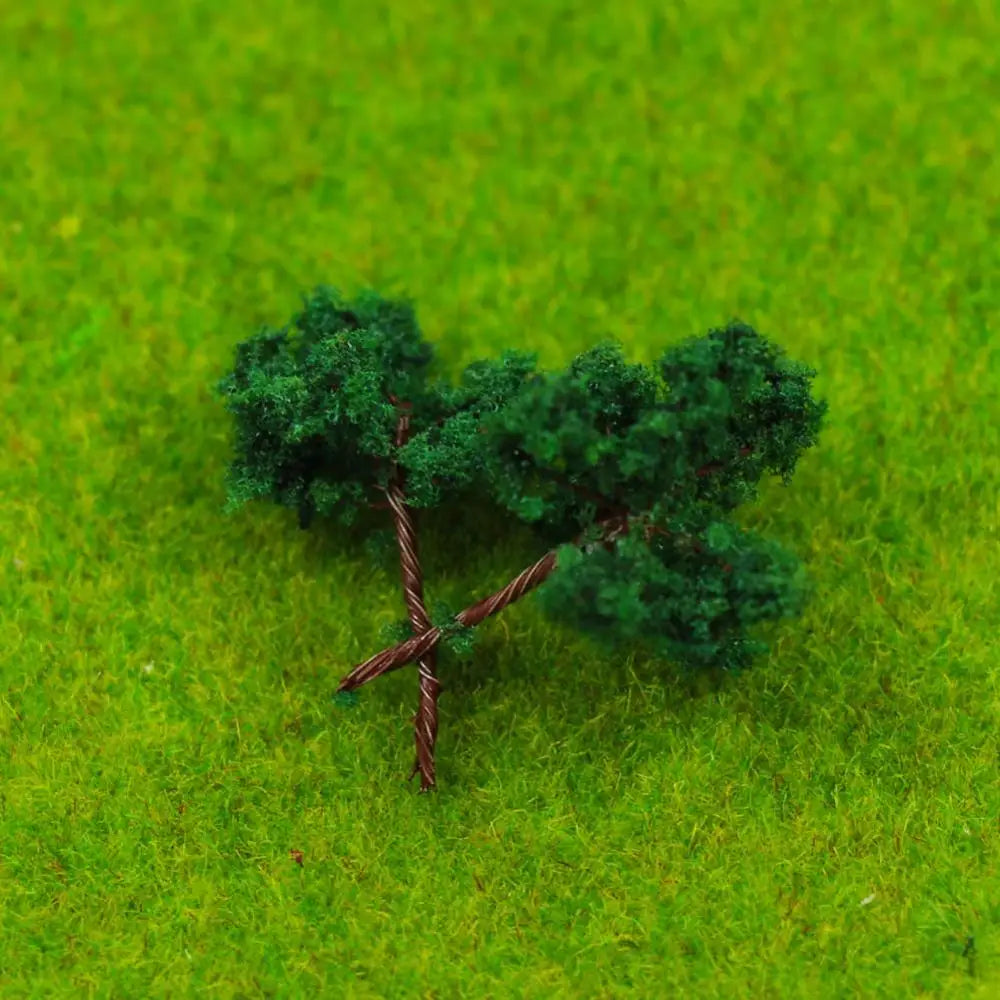 200pcs Z Scale 1:220 Deep Green Model Trees Iron Wire Trunk 30mm Railroad D3010