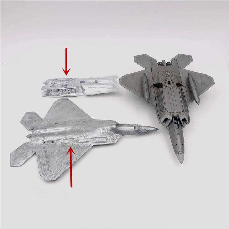 US Army F22 Raptor Stealth Fighter F-22 Military Aircraft Model 1/100 Scale Alloy