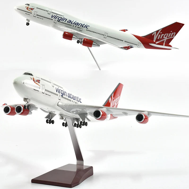 46cm Virgin atlantic Boeing 747 Plane Model Airplane Model Aircraft Model 1/160 Scale Diecast Resin Airplanes Planes