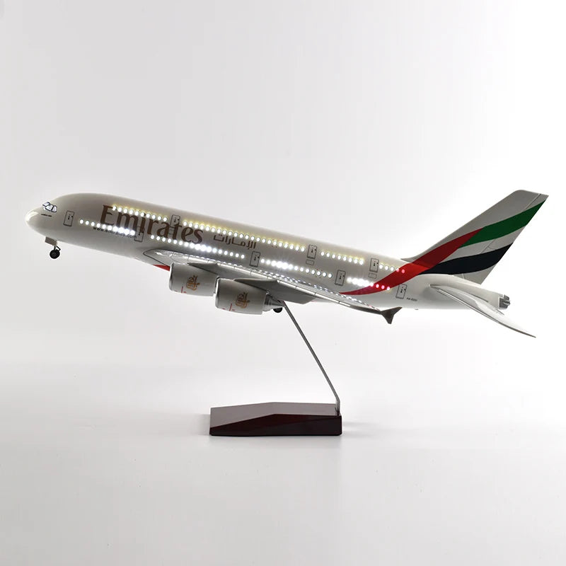 46cm British Airways Airbus a380 Plane Model Airplane Model Aircraft Resin Diecast 1:160 Scale with Light & Wheel