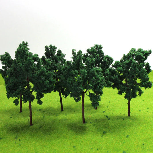 D11054 10pcs O Scale Model Roadside Trees 1:50 11cm Train Layout Diorama Iron Wire Trunk