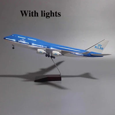 1:160 Scale KLM Boeing b747 Plane Model Airplane Model KLM Royal Dutch Aircraft Model Diecast Resin Planes With Light