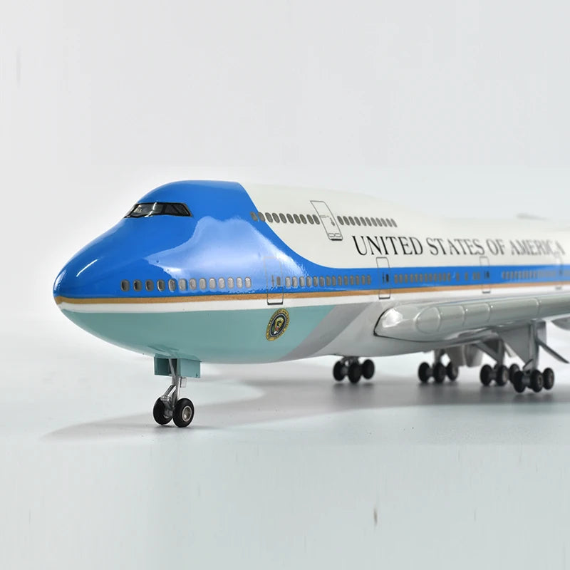 46cm UNITED STATES OF AMERICA Air Force One Boeing 747 Plane Model Airplane Model Aircraft Model 1/160 Scale Diecast