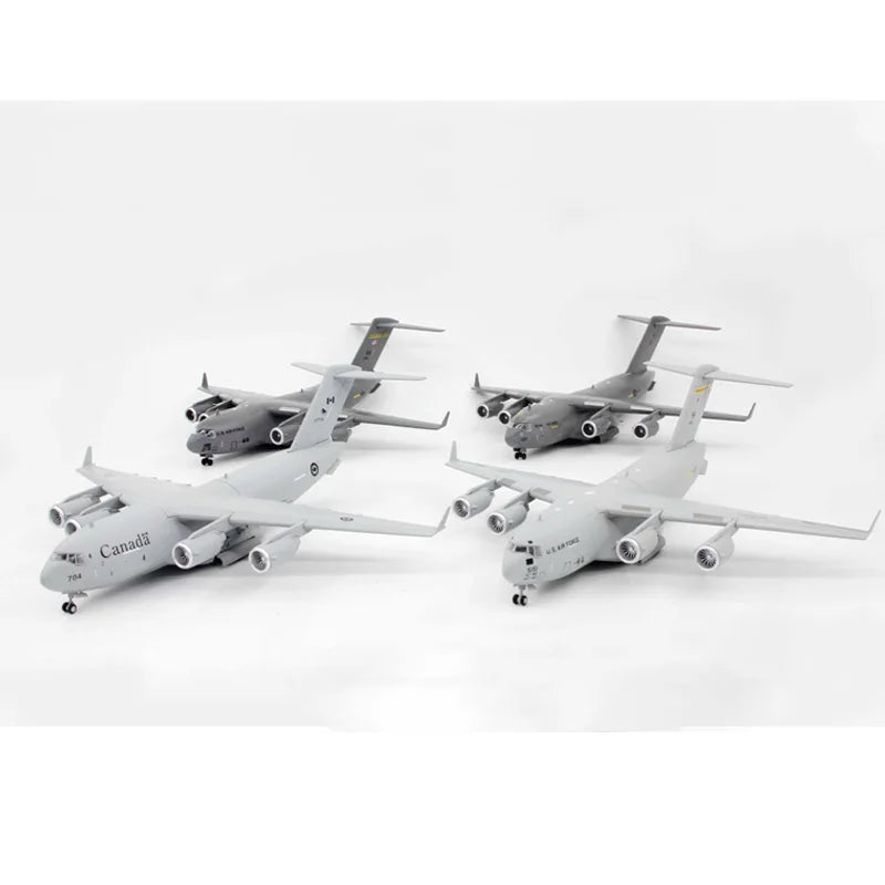 1/200 Airplane Model Plane Canada USAF C-17 Globemaster III Tactical Military Transport Aircraft Diecast Metal Plane Model