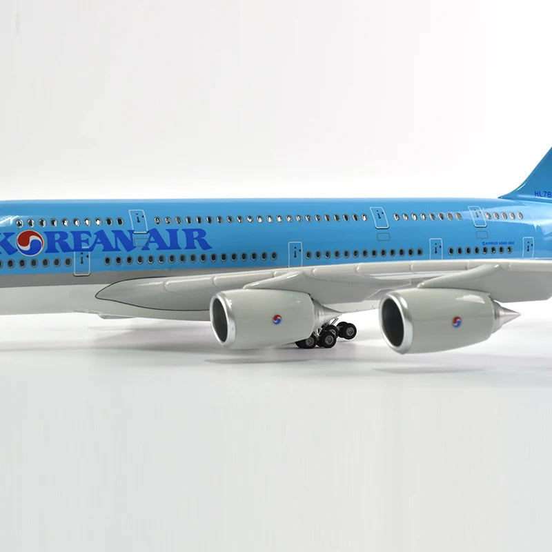 47cm Korean Air Boeing b747 Plane Model Airplane Model Aircraft Resin Diecast 1:160 Scale with Light & Wheel Planes