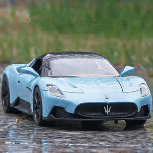 Maserati MC20 Cabrio Diecast Alloy Sports Car Model with Sound & Light - Racing Toy for Kids, Realistic Simulation Vehicle Gift
