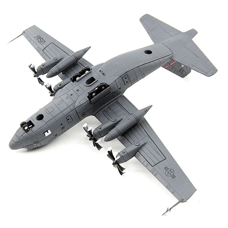 1:200 Diecast Airplane Model American AC-130 Attack Air Gunship Aircraft Model Alloy C-130 Hercules Transport Aircraft