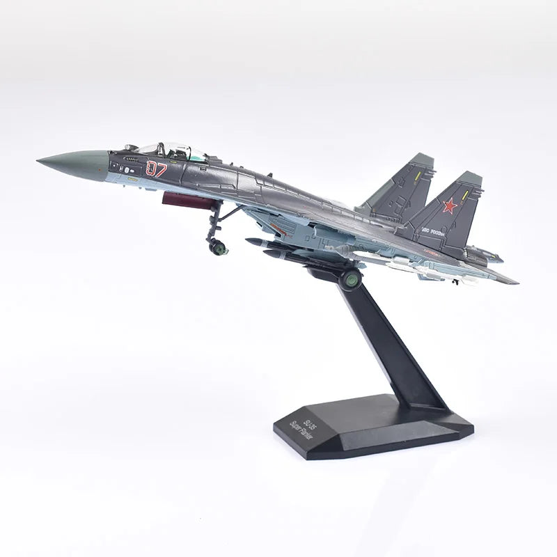 Aircraft Plane model 1/100 Russian Air Force fighter Su 35 airplane Alloy model diecast 1:100 metal Planes