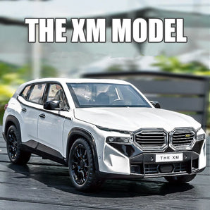 1:24 Scale BMW XM SUV Alloy Sports Car Diecast Model - Light & Sound Simulation, Collectible Toy Car for Kids