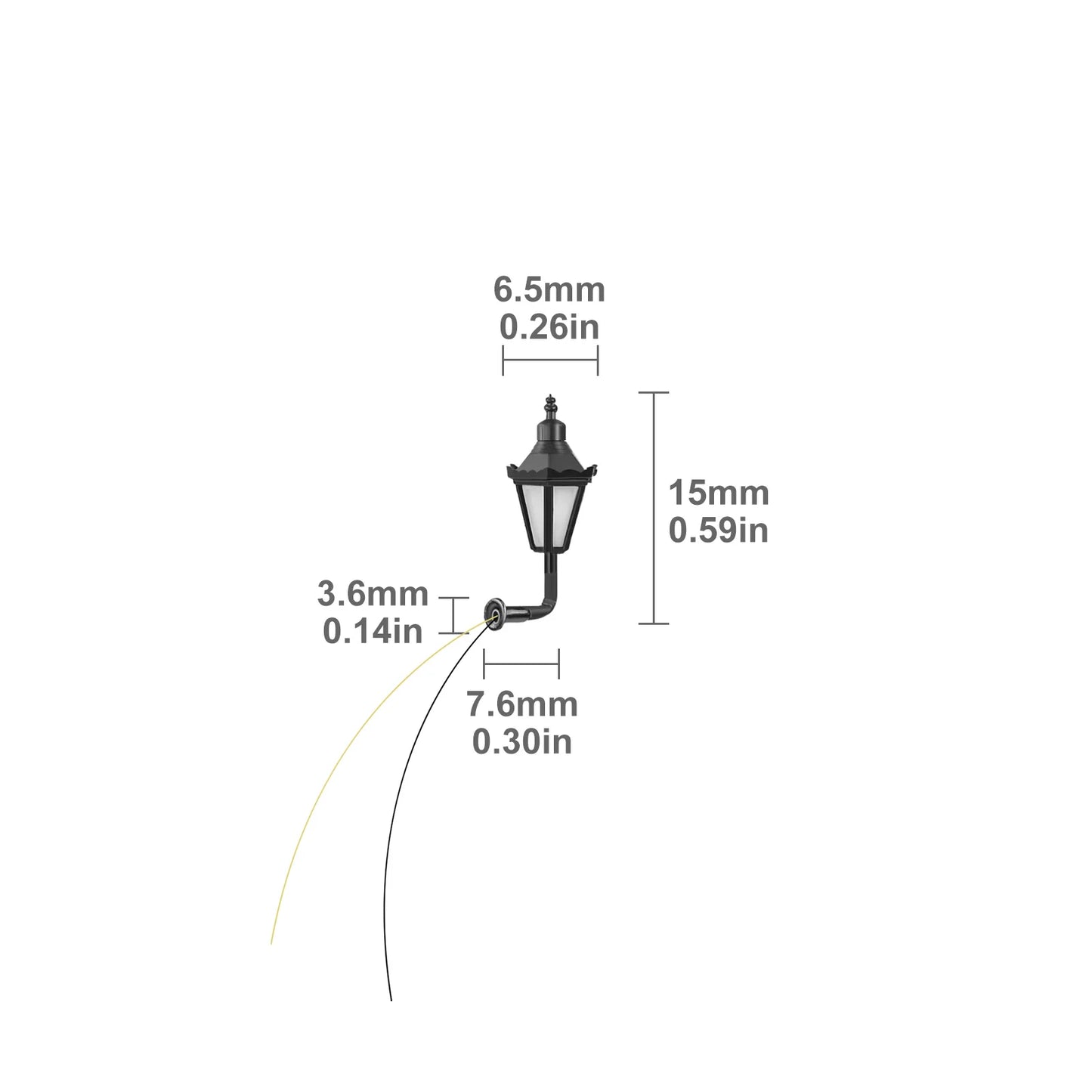 Evemodel 10pcs 1:25-1:200 Model Railway Hanging Lamps Outdoor Wall Lamps Lights N HO O G Scale LEDs