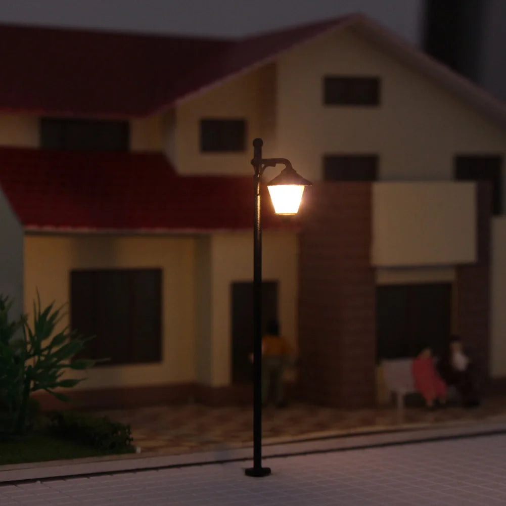 Evemodel LYM10 10pcs Model Railway LED OO HO Scale 1:87 Lamps Street Lights 2.56inch