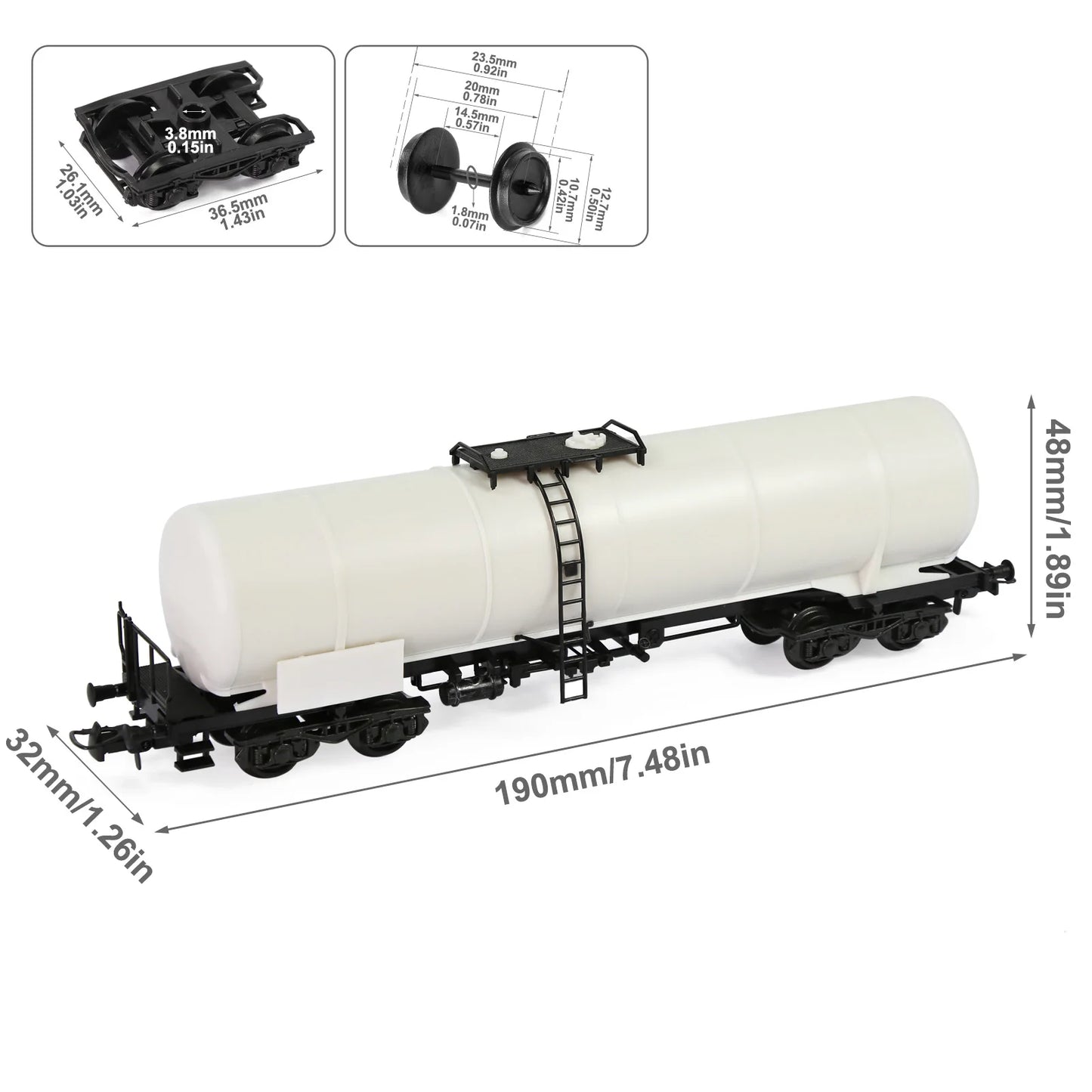 Evemodel HO Scale Unassembled Blank Oil Tank Car 1:87 Model Wagon C8768JJ