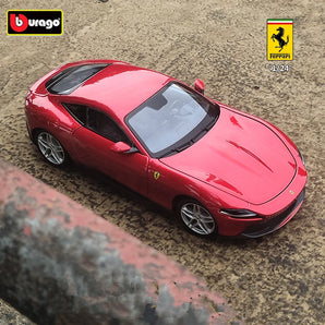Bburago 1:24 Ferrari Roma Diecast Metal Alloy Sports Car Model – High Simulation, Collectible Racing Car for Kids & Adults | Perfect Gift