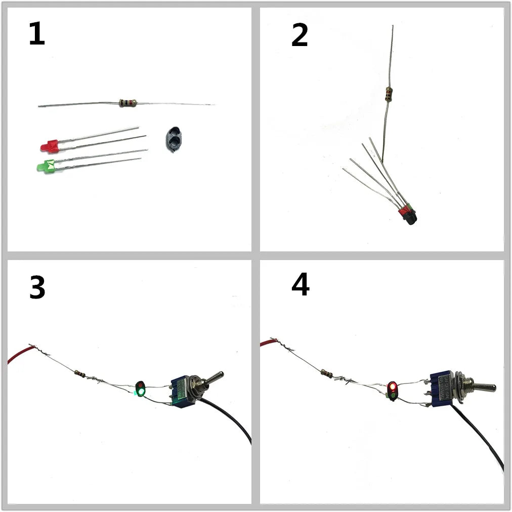 Evemodel Signals-JTD12 10 sets Target Faces With LEDs for Railway Signal N or Z Scale 2 Aspects